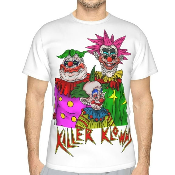 Killer Klowns From Outer Space Men's 3d Pattern Printed Short Sleeve T-Shirts Casual Graphics Tees Small