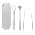 thumbnail image 1 of Paquete de 3 raspadores de lengua, limpiadores de raspador de lengua de acero inoxidable para un cuidado bucal saludable, raspadores de lengua de metal sin BPA, 1 of 4