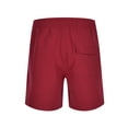thumbnail image 3 of HCNTES Men's Swim Trunks Hawaiian Bathing Mesh Lining Suit Swimsuits Beach Shorts with Pockets(Red,L), 3 of 7