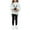 Z4White, variant on Glisme 2 Pcs Girls Outfit Cute Printed Crew Neck Long Sleeve Hoodie And Leggings Grateful Clothing Set For Girl Size 9-10 Years, White