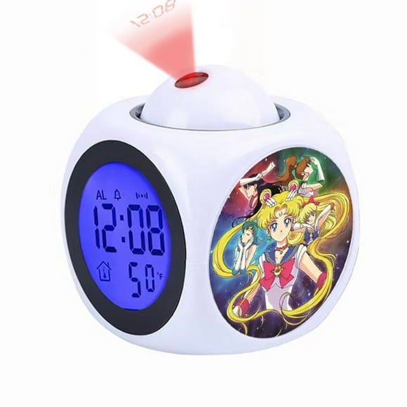 Despertador digital LED Sailors Moons Square 8x8x8 cm