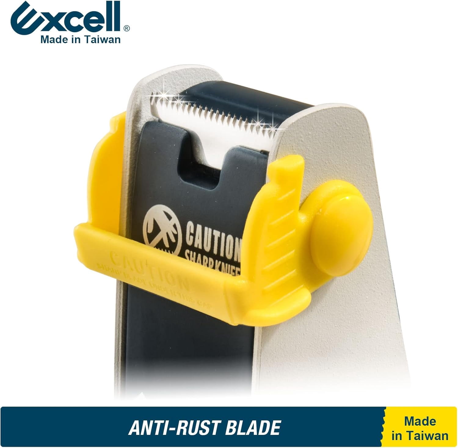 Excell Heavy Duty Steel Desk Tape Dispenser (1" Wide) with Safety Blade Cover, Desk Top Dispenser for Home,Office, Shop, Retail Store and Warehouse Wrapping Purpose