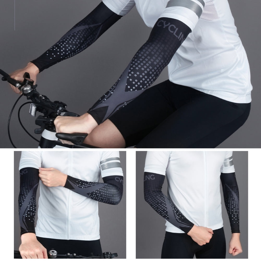 1 Pair Cooling Arm Sleeves for Men & Women, UV Protective UPF 50 Tattoo Cover Up Adult Children Polyester Sunshade Hand Elbow Protection Cover Summer Cycling Sportswear Accessories Outdoor