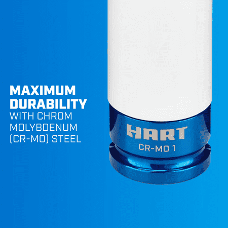 HART 1/2-INCH NON-MARRING IMPACT SOCKET SET (4-PIECE), STANDARD SOCKETS