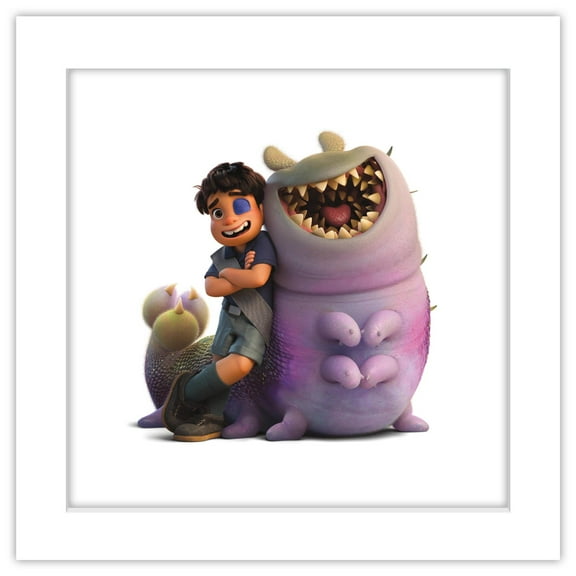 Gallery Pops® Disney Pixar Elio - Elio Solis and Glordon Group Wall Art, White Framed Version