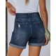 thumbnail image 3 of Shorts vaqueros azules de tiro alto para mujer, 14 cm, 3 of 7