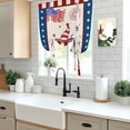 thumbnail image 5 of Independence Day Balloon Curtains for Bedroom/Front Door/Bathroom, US Flag Gnomes Star Striped Burlap Tie Up Curtains 63 Inch Length Light Filtering Kitchen Curtains Shades for Windows 46"x63", 5 of 8