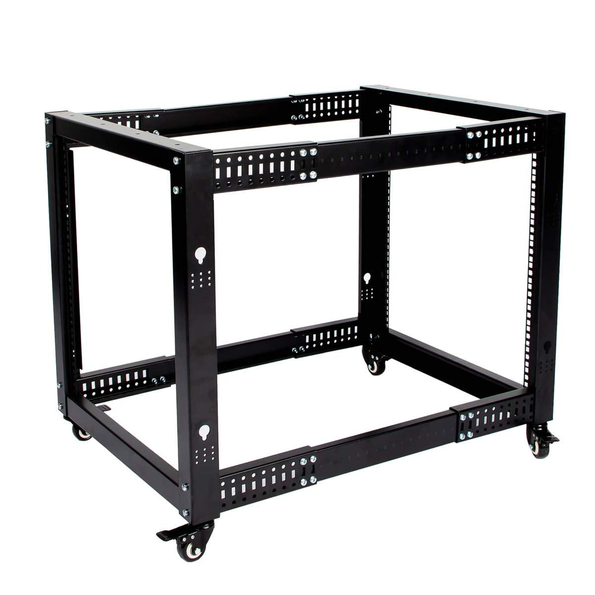 12U Open Frame Server Rack Adjustable Depth Floor Standing Date Rock 4