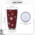 thumbnail image 4 of Bingfone Romantic white snowflakes for 20 Oz Stainless Steel Travel Mug Double Wall Water Coffee Cup for Home,Office, Outdoor Works Great for Ice Drinks and Hot Beverage-Straw Three-piece Set, 4 of 8