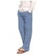 thumbnail image 1 of Pantalones de pijama largos de poliéster para hombre, informales, con estampado a cuadros, holgados y deportivos., 1 of 4