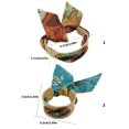 thumbnail image 3 of Colorful Silk Scarf Bracelet Hollowed out Open Cuff Bangle Adjustable Wrist Jewelry Party Date Accessory for Women yellow blue, 3 of 5