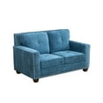 thumbnail image 6 of Gewnee 57" Linen Upholstered Loveseats with Nailhead Trim,Blue, 6 of 13