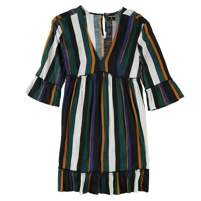 Hurley Womens Bell Sleeve A-line Dress mulsp XS