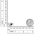 thumbnail image 3 of Gem Stone King 925 Sterling Silver and 10K Yellow Gold Sky Blue Topaz Blue Sapphire and Lab Grown Diamond 2 Stone Engagement Ring for Women (1.34 Cttw, Round, November Birthstone, Size 7), 3 of 4