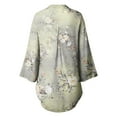 thumbnail image 3 of Lolmot Womens Spring Summer Fall Kimono Cardigans Plus Size Floral Print Boho Beach Cover Up Button-Down 3/4 Sleeve Gauze Shirt Blouses, 3 of 4