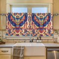 thumbnail image 2 of Yayeee Kitchen Curtains Tier Set of 2 Light Filtering 57"x24" Over Sink Window Panels, Colorful Abstract Eagle, 2 of 7