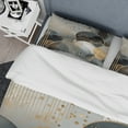thumbnail image 4 of Designart "Minimalist Modern Shapes in Gold and Grey I" Abstract Modern Shapes Bedding Covert Set - Abstract Gold Modern Bed Set With 2 Shams, 4 of 6