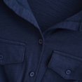 thumbnail image 5 of XIAOCHA Womens Cropped Blouse Three Quarter Sleeve Button Up Chest Pocket Top Lightweight Comfy Casual Tees, 5 of 9