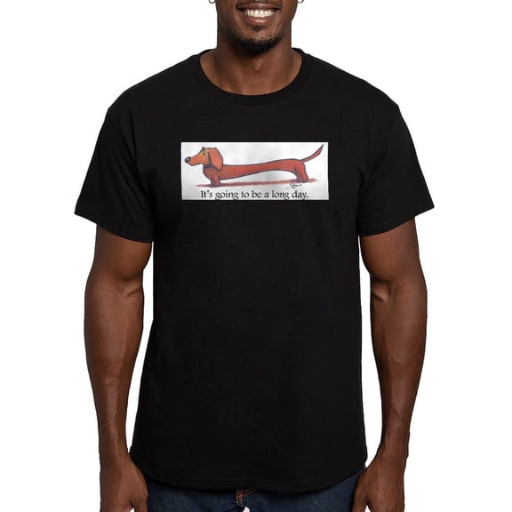 CafePress - Long Day Dachshund Men's Classic T Shirt - Men's Fitted T-Shirt
