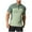 Green, variant on ZQUUVOU Men's T-Shirt Solid Color Zipper Casual Elastic Sports Short Sleeve Collar Top (Green,L)