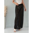 thumbnail image 3 of Michellecmm  Women's Sequins Long Skirts Low Waist Party Skirts Streetwear, 3 of 9