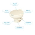 thumbnail image 2 of Thetford Aqua-Magic Style II RV Toilet, Low, Bone, 42063,12.1"x20"x15", 2 of 2