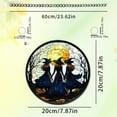 thumbnail image 3 of PPKVUFD Halloween Witch Themed Ornaments, Acrylic Stained Glass Window Hanging Sun Catcher Decor, Charming Witch with Hat Gothic Halloween Wall Pendant Decor for Home Holiday Party, 3 of 7