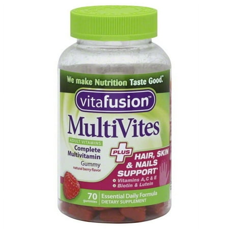 Vitafion MultiVites Multivitamin + Hair, Skin, Nails Support Gummies, 70 Ct