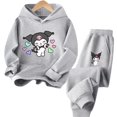 thumbnail image 3 of 2024 Moda Primavera Otoño Ropa de Bebé Conjuntos de Sudadera con Capucha Kuromi para Niños Pantalones Largos para Niños Conjuntos de 2 Piezas Traje Casual, 3 of 5