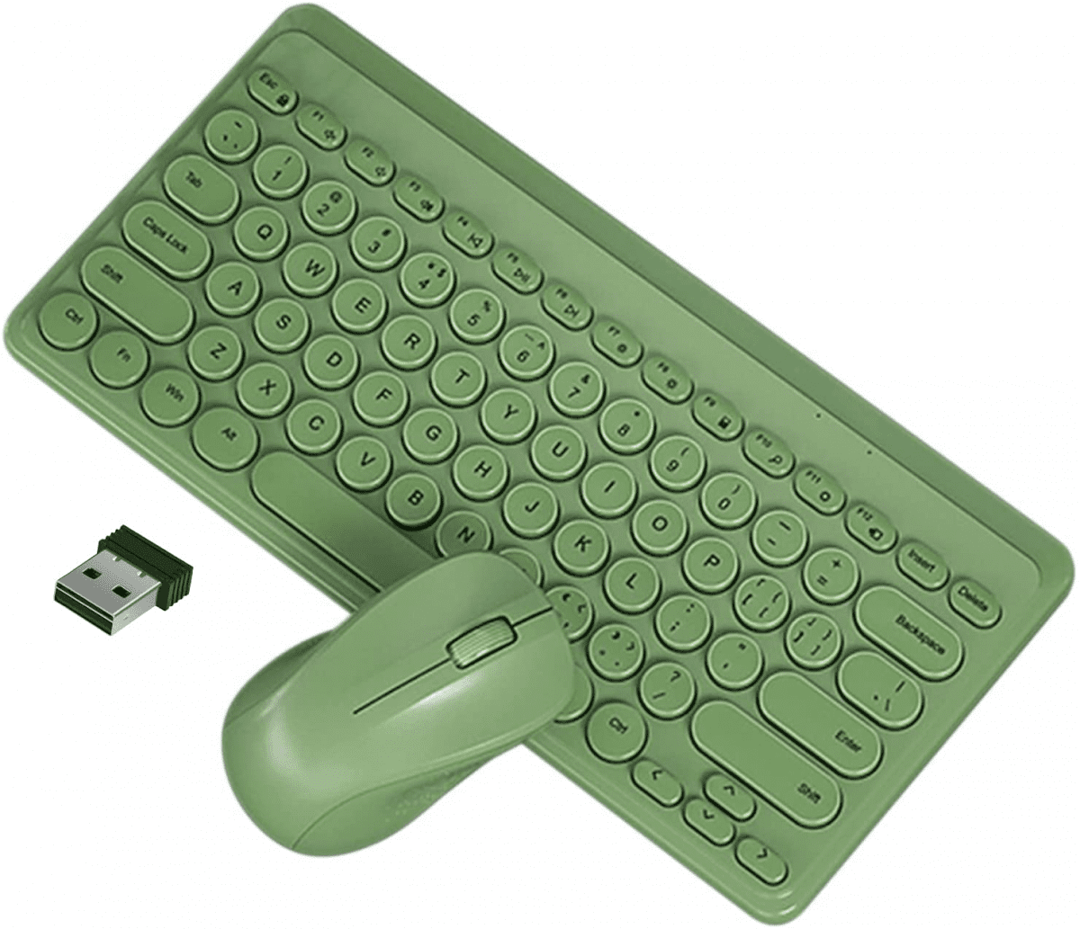 Wireless Keyboard and Mouse Slim Ergonomic USB Keyboard Mouse Combo Noiseless Keys Energy Saving