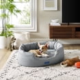 thumbnail image 2 of Sam's Pets Small Water Resistant Dog Bed with Bolster Walls, Gray, 2 of 8
