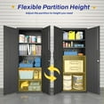 thumbnail image 6 of Metal Storage Cabinet with Lock,70.8" H Black Garage Storage Cabinet with Doors and Shelves,Tall Locking Cabinets for Home Office,Garage,Warehouse, 6 of 7