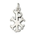 thumbnail image 1 of Sterling Silver 30" Unisex 1.5mm Box Chain Labarum Chi Rho Christ Authority Symbol Pendant Necklace, 1 of 2