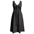 thumbnail image 4 of Elegant Solid Color Lace Trim Sleeveless Dress For Casual Summer Daywear Flowy Midi Length Comfortable Outfit, 4 of 4