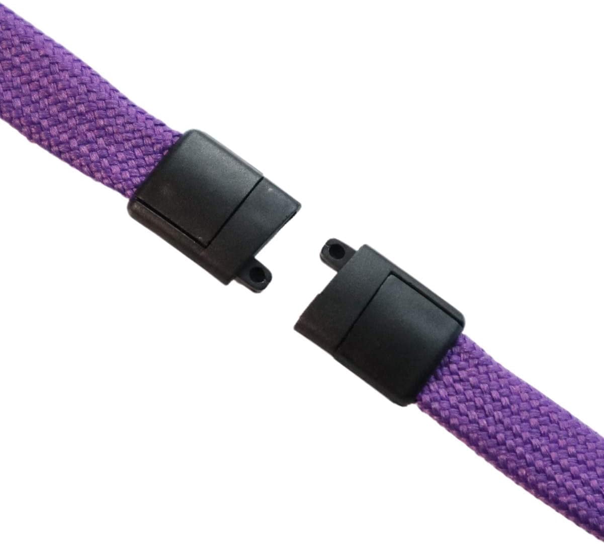 5 Pack -Face Mask Lanyards - Smaller Size with Safety Breakaway Clasp - Small Size Ear Saver Holder with Swivel J Clips - Short 12.5" Length by Specialist ID (Purple)