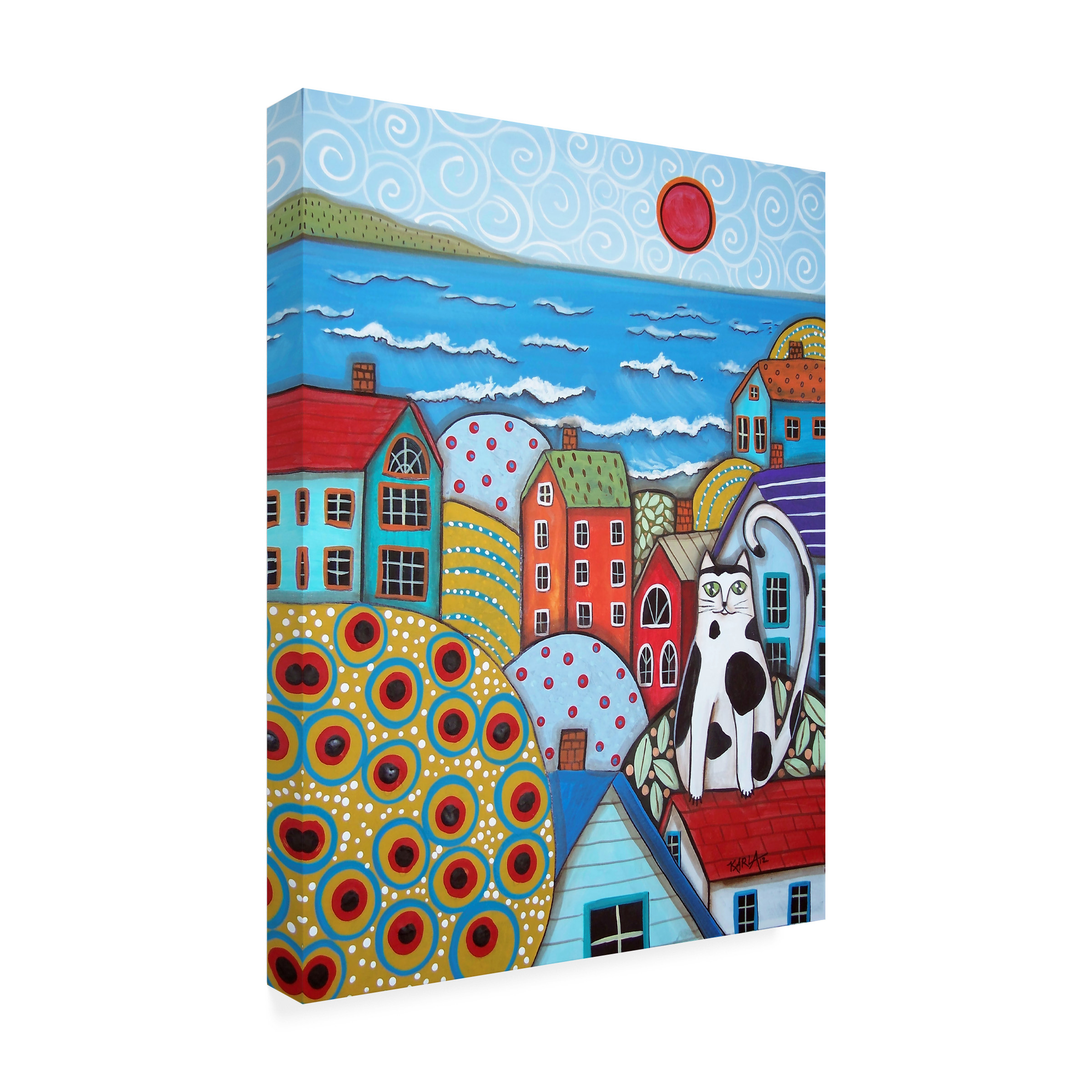 Trademark Fine Art 'Seaside Cat' Canvas Art by Karla Gerard
