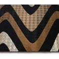 thumbnail image 6 of Handcraft Rugs - Chocolate Brown/Beige/Mocha/Ivory/Abstract Area Rug Modern Contemporary Wave / Zigzag / Stripped Design, 6 of 6