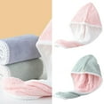thumbnail image 2 of CIYISON Luxurious Corals Fleece Hair Towel Hair Drying Caps For Comfortable Drying, 2 of 17