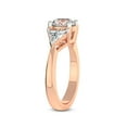 thumbnail image 4 of 2 Carat IGI Certified Pear Shape Lab Grown Diamond Engagement Ring | 14K Rose Gold |Caroline Three Stone Side Trillion Diamond Ring | FG-VS1-VS2 Quality Friendly Diamonds, 4 of 5
