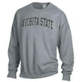 thumbnail image 2 of Men's ComfortWash Gray Wichita State Shockers Fleece Crewneck Pullover Sweatshirt, 2 of 3