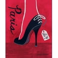 thumbnail image 2 of Matla, Jennifer 20x24 Black Ornate Wood Framed with Double Matting Museum Art Print Titled - High Heels Paris, 2 of 4
