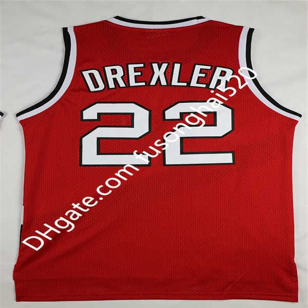 NBA_ High Quality 22 Clyde Drexler Jersey Black Red 34 Hakeem Olajuwon  White Blue Stripe 3 Steve Francis Basketball Jerseys Retro Shirts''nba'' jersey 