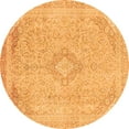 thumbnail image 1 of Ahgly Company Indoor Round Abstract Orange Modern Area Rugs, 7' Round, 1 of 4