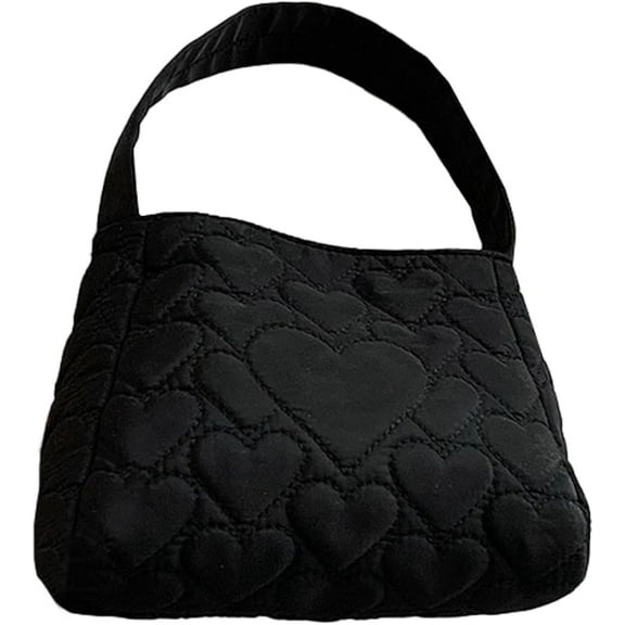 Kukuzhu Quilted Shoulder Tote Bag for Women Padding Down Cotton Hobo Bag Casual Fashion Handbag Purse