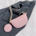 thumbnail image 4 of Bolso de pecho para mujer Bolso de cinturón de cuero PU Paquete informal impermeable para mujer (Rosa) Wdftyju Para Estrenar, 4 of 5
