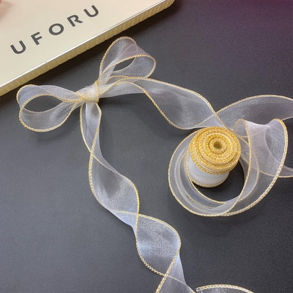  10Yards/Roll Silk Ribbon Roll 40mm Satin Ribbon Organza Ribbons for Gift Wrapping Handmade Wedding Birthday Party Decor Bow DIY Craft