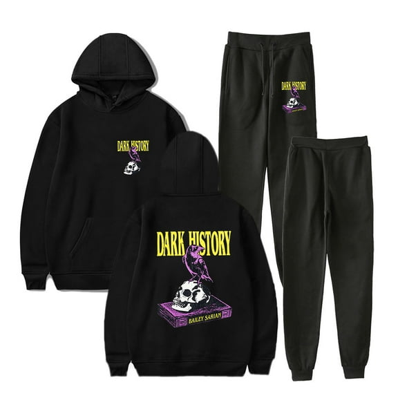 Bailey Sarian Dark History Logo Hoodies Jogger Pants Cosplay Women Men Fashion HipHop Streetwear