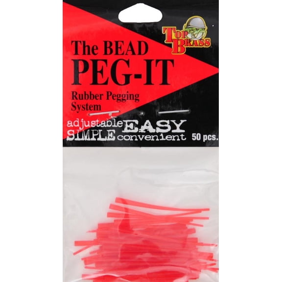 Gamakatsu Top Bead Pegit*peg-bead- Pack/50 Red-50
