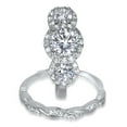 thumbnail image 6 of His Hers CZ Bridal Vintage Wedding Band Engagement Ring Set Him Her, 6 of 7