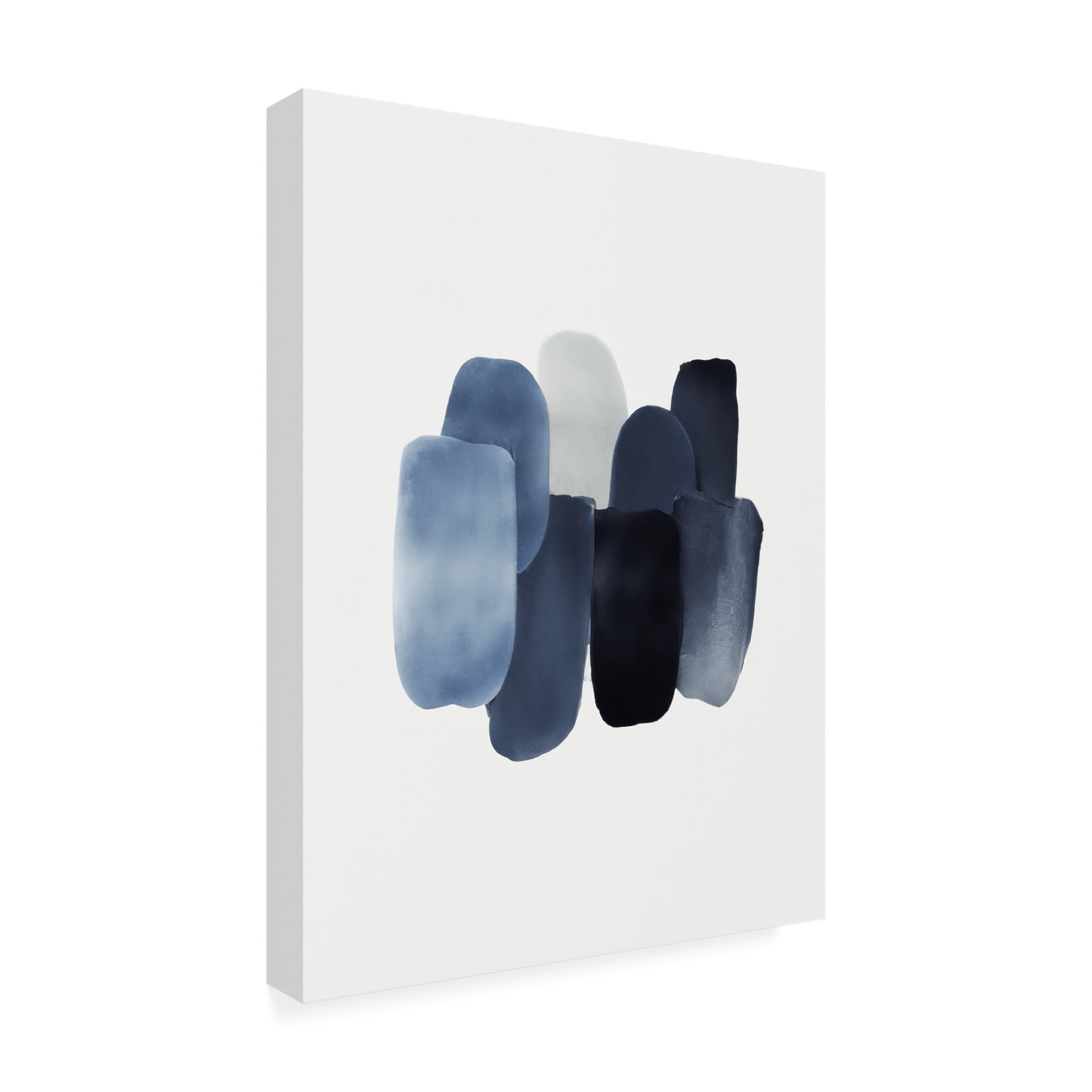 Canvas Wall Art - Tom Quartermaine 'Blue Watercolor Strokes 1' Wall Art for Living Room, Bedroom, or Office Décor by Trademark Fine Art - 24 x 32 Inches